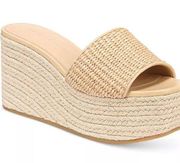 Veronica Beard Beige Gable Slip On Platform Espadrille Sandals Size 10