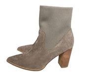 Oasis Society Grey Sock Heeled Booties Size  9