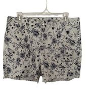 NWT $68  Woman’s Floral Jean Shorts Denim, Sz 12.