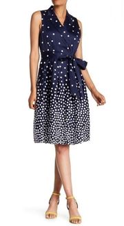 Anne Klein polka dot faux wrap dress. NWT