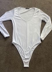 Long Sleeve White Bodysuit