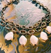 Crystal rock statement necklace