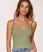 Ruya Cami Tank Top - Green - Size S