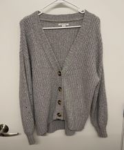 American Eagle Oversized Chunky Knit Grey Cardigan