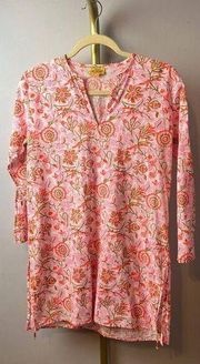 Roberta Roller Rabbit Pink Orange Green Kurta Tunic Sz. S