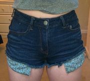 Aeropostale High Waisted Ripped Jean Shorts