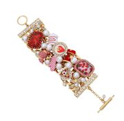 Gold Tone Betsey’s Sweets Baby cakes Statement Bracelet