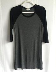 Rolla Coster Raglan Sleeve T-Shirt Mini Dress Gray