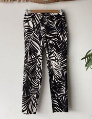 Lafayette 148 Abstract Black White Skinny Pant