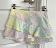 Pastel tie dye skort