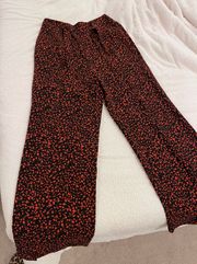 Wide Leg Patterned Pants