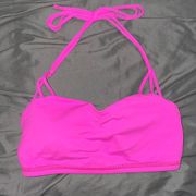 Lululemon pink tie bandeau bikini top size 4