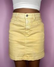 High Waisted Yellow Skirt