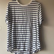 Old Navy  luxe blue & white striped shirt