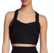 Wow Couture Black Bandage Cut Out Cropped Tank Top S