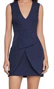 BCBGMAXAZRIA NWT Clare Sleeveless Draped Dress Pockets V Cut Office Party  2