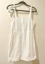 Eyelet Sleeveless Mini Dress