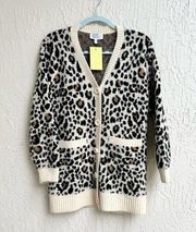 &Other stories warm wool blend cardigan cream black extra Small