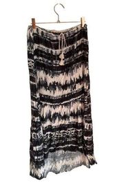 Tie‎ Dye Free Spirit Blue Lovestitch Lightweight Beach Maxi Skirt Small