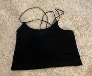 So  Black cropped seamless Tank Size Medium