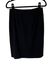 Eileen Fisher Black Knit Viscose Blend Skirt