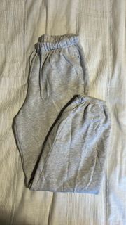 heather gray high waisted sweatpants