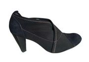 Taryn by Taryn Rose Black Neoprene Suede Heel Ht 3.5" Size 10