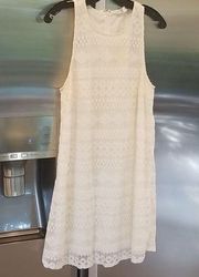 💕JACK BY BB DAKOTA💕 Boho White Sleeveless Lace Dress S Small