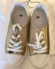 Gold Tennis Shoes