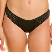 Black Laser Mesh Bikini Bottoms Size XL NWT