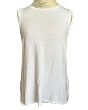 Adrienne Vittadini Women’s Size Large White Flowy Sleeveless Top