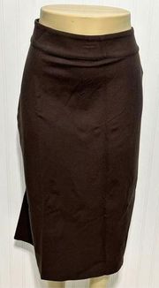 Universal Standard Ponte Pencil Skirt Zip Up Slit Back  Knee Length Mole 3X / 5X