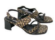 Vintage 90s Amanda Smith Cheetah Print Square Toe Heels