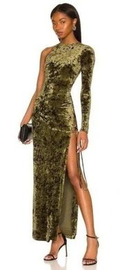 Camila Coelho Gabriel Maxi Dress in Olive Green Small New Womens Bodycon