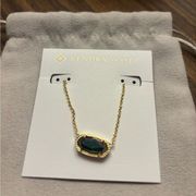 Kendra Scott Elisa Pendant Necklace Iridescent Blue Goldstone