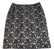 Black Label By Evan Picone Womens Lace Floral Pencil Skirt Plus Size 14