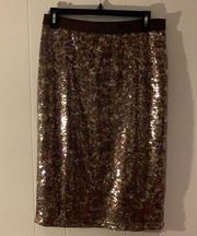 IsaacMizrahi Sequin Skirt - Size XS