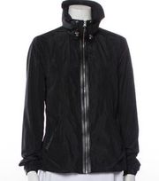 Mackage Black Performance Jacket With Leather Trim & Stand Collar Size Small.