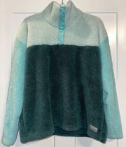 Eddie Bauer Quest Plush Mockneck fleece quarter snap XL