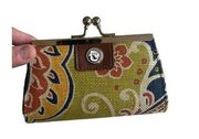 Spartina clasp natural linen coin purse