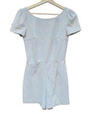 Ark&co small cream colored romper with blue animal print