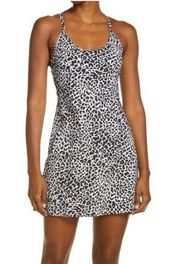 NWT OUTDOOR VOICES Women’s Snow Leopard Black and Gray Print exercise dress