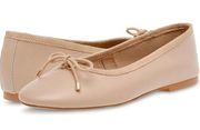 NEW Draper James Taylor Beige Pink Blush Leather Square Toe Ballet Flats Size 6