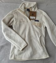 Snap T Fleece White Tan