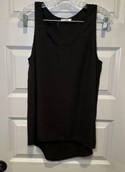 Pleione Black Scoop Neck Sleeveless Tank size M