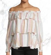 For The Republic Off-the-shoulder Tiered Ruffle Top