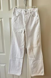 White Straight Leg Jeans