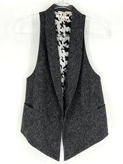 CABI Speckled Tweed Racerback Vest Grey Small