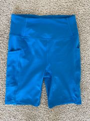 All In Motion Blue Biker Shorts