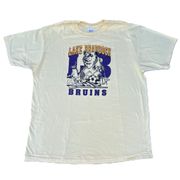 Vintage 90s Yellow UCLA Bruins Lake Braddock Bear Purple Graphic T-shirt